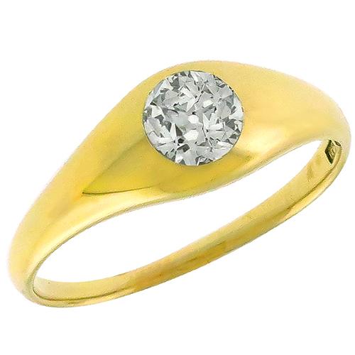 Antique 0.75ct Diamond Gold  Ring 