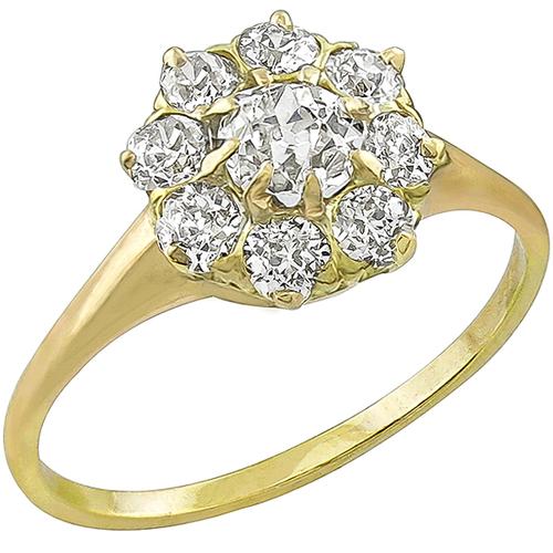 Antique 1.25ct Diamond Gold Ring