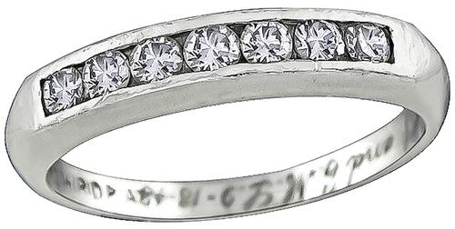 1948 Round Cut Diamond Platinum Wedding Band