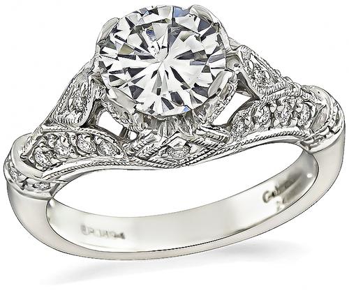 Round Cut Diamond 14k Gold Engagement Ring