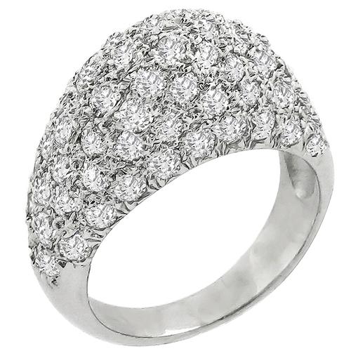 2.60ct Diamond Cluster Gold Ring