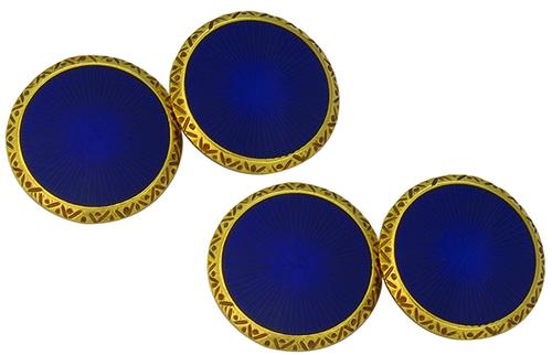 Vintage enamel cufflinks