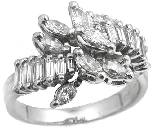 Marquise and deals baguette ring