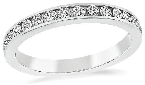 Round Cut Diamond Platinum Eternity Wedding Band