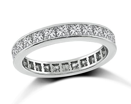 Princess Cut Diamond Platinum Eternity Wedding Ring