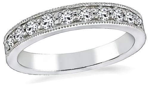 Round Cut Diamond Platinum Eternity Wedding Band