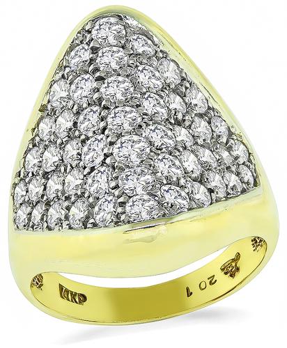 Round Cut Diamond 14k Yellow Gold Ring