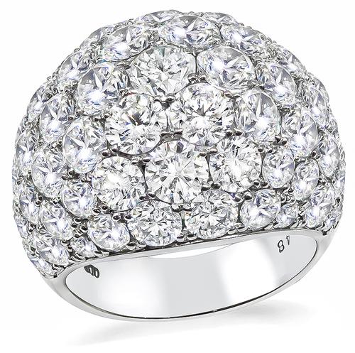 Round Cut Diamond Platinum Ring