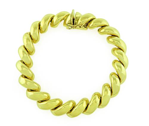 14k Yellow Gold San Marco Style Bracelet