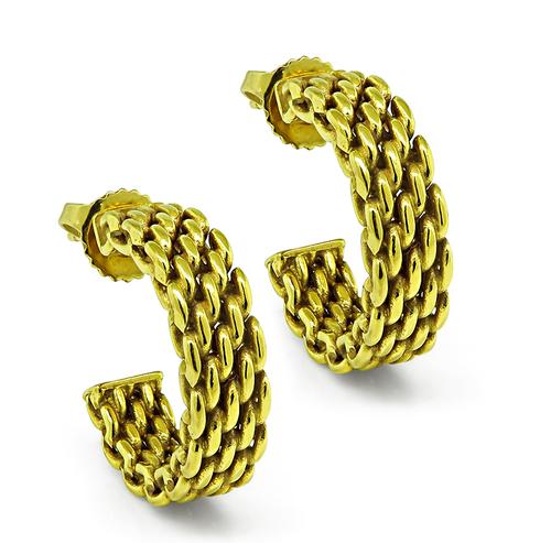 18k Yellow Gold Earrings by Tiffany & Co