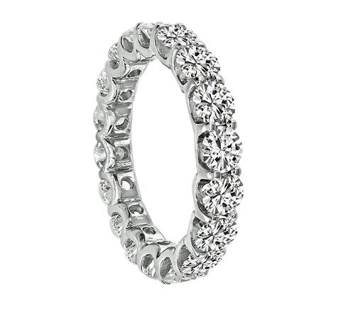 Round Cut Diamond Platinum Eternity Wedding Band