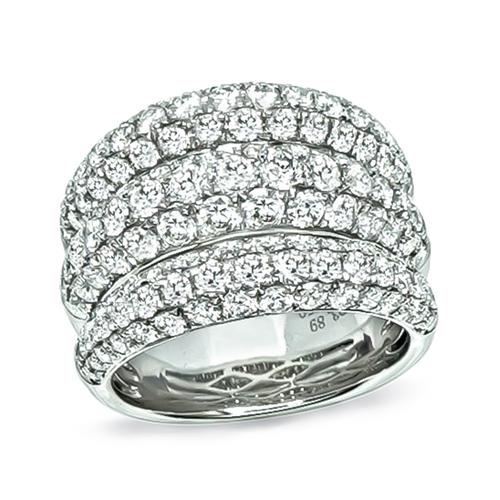 Round Cut Diamond 18k White Gold Ring