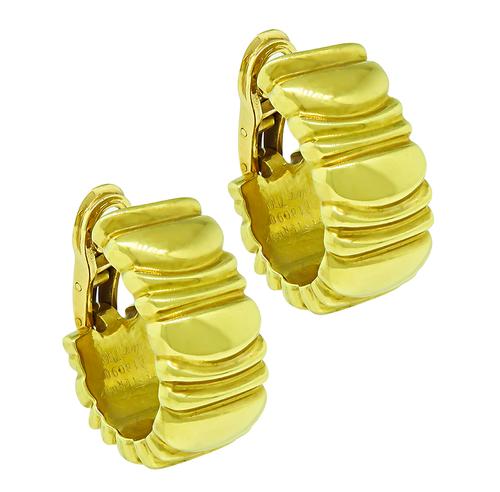 18k Yellow Gold Cartier Earrings