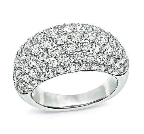 Round Cut Diamond 18k White Gold Ring