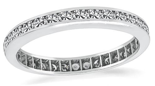 Round Cut Diamond Platinum Eternity Wedding Band