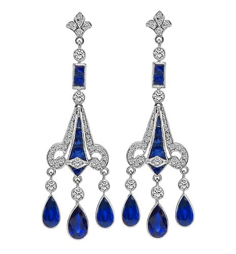 Sapphire on sale chandelier earrings