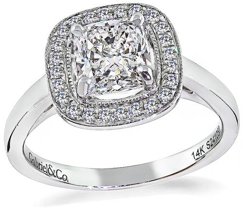 Radiant Cut Diamond 14K White Gold Engagement Ring