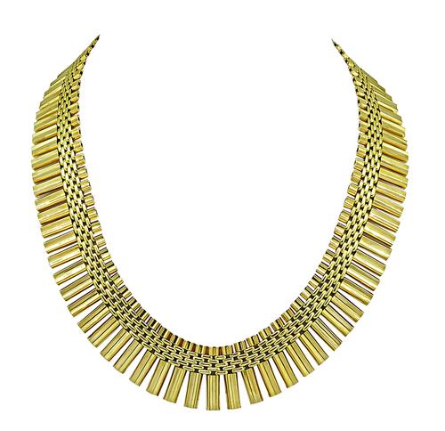 18k Yellow Gold 1940s Necklace