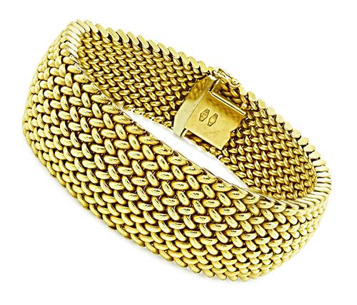 18k Yellow Gold Weave Bracelet