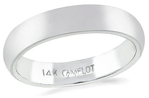 4mm 14K White Gold Wedding Band