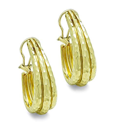 18k Yellow Gold Earrings by Henry Dunay
