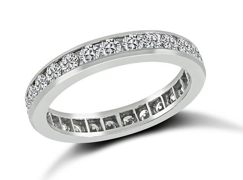 Round Cut Diamond Platinum Eternity Wedding Band by Oscar Heyman Hammerman Brothers