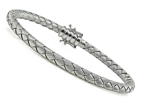 18k White Gold Roberto Coin Weave Bracelet