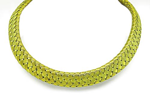 18k Yellow Weave Necklace by Roberto Coin