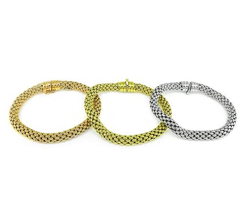 Fope 18k Yellow Pink and White Gold Bracelet Set