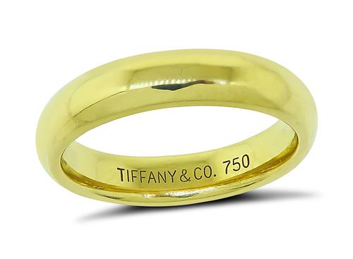 18k Yellow Gold Wedding Band by Tiffany & Co