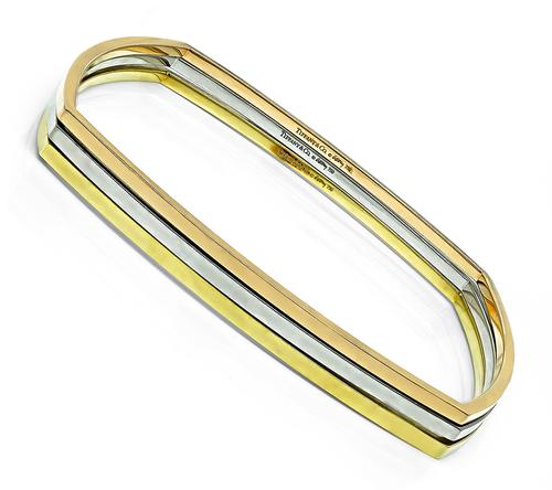 18k Yellow Pink and White Gold Frank Gehry Bangle by Tiffany & Co.
