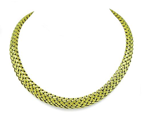 18k Yellow Gold Choker Necklace by Tiffany & Co