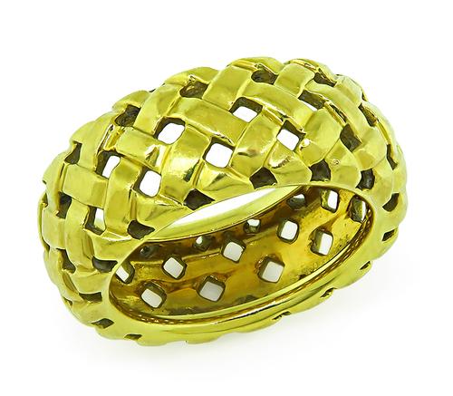 18k Yellow Gold Weave Ring by Tiffany & Co