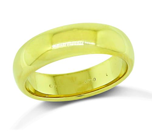 18k Yellow Gold Wedding Band by Tiffany & Co