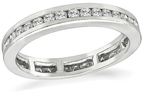 Round Cut Diamond Platinum Eternity Wedding Band