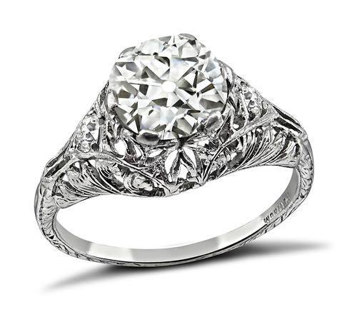 Edwardian platinum sale diamond ring