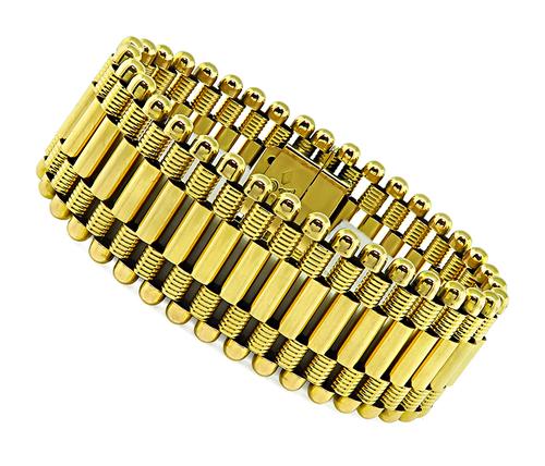 18k Yellow Gold Retro Bracelet