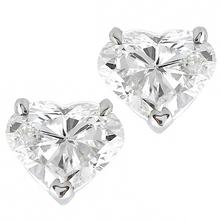 1.55ct Heart Shape Diamond Stud Earrings - price $5,500