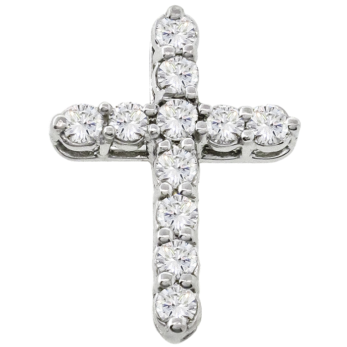 0.90ct Diamond Gold Cross Pendant