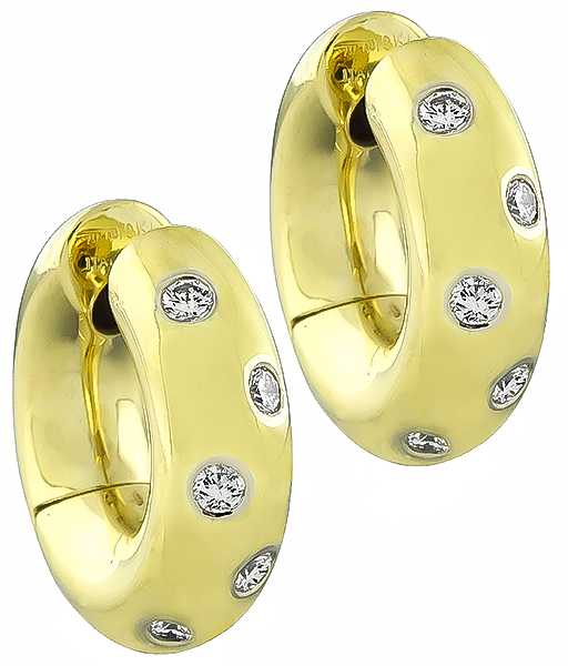 0.30ct Diamond Etoile Style Huggies Earrings