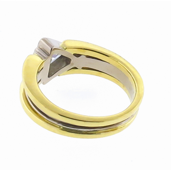 14k pink and yellow  gold diamond ring 1