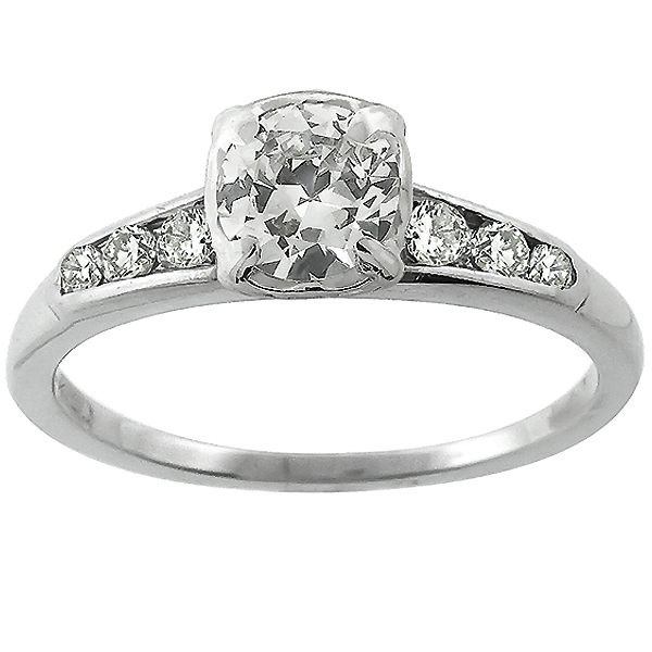 14k white gold diamond engagement ring 1