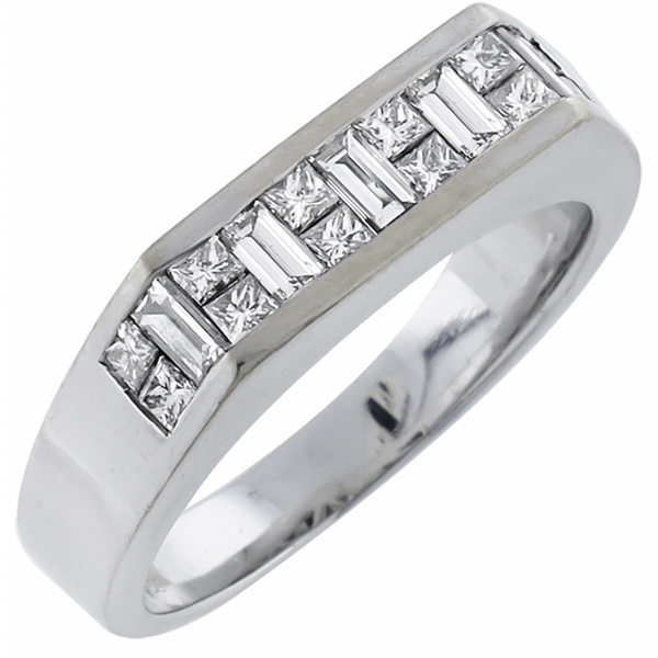 diamond 18k white gold band 1