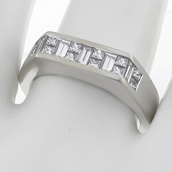 diamond 18k white gold band 1