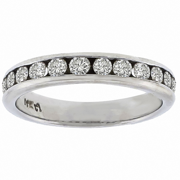 diamond 14k white gold  wedding band 1