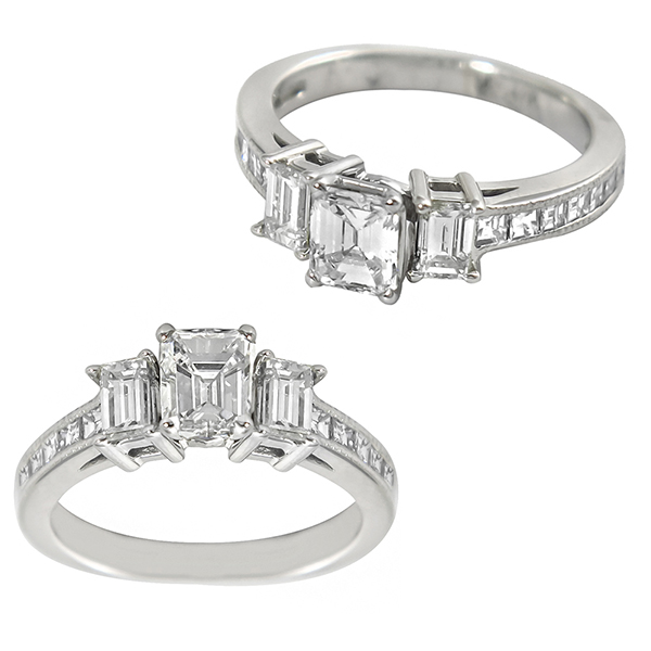 14k white gold diamond engagement ring 1