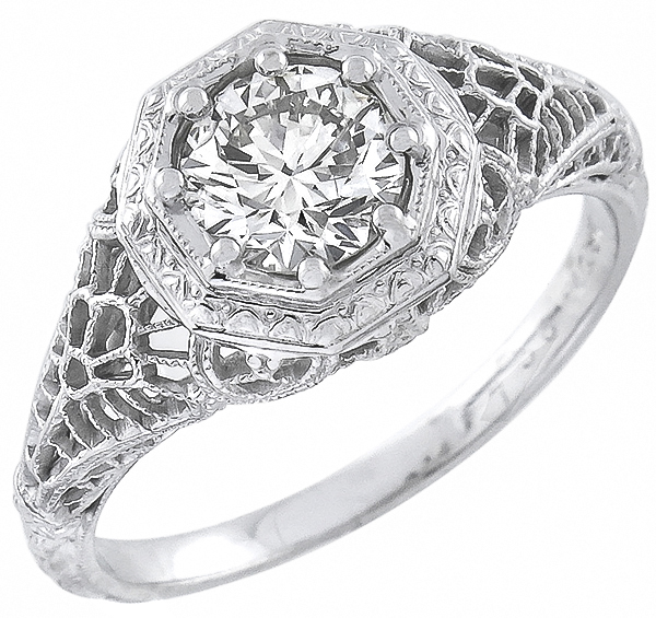 0.70ct diamond engagement ring photo 1