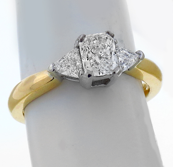 14k yellow and white gold  diamond engagement ring 1