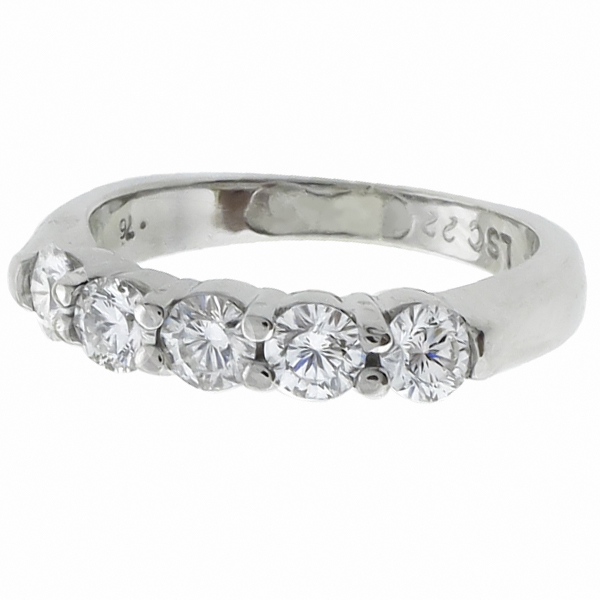 diamond platinum 18k white gold wedding band 1