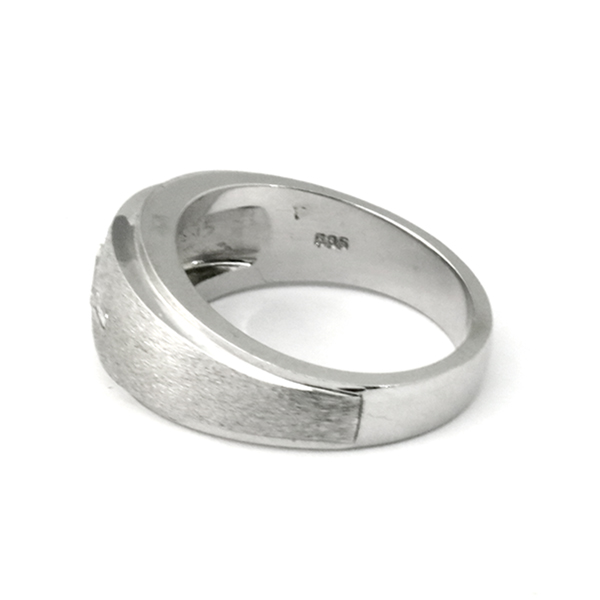 14k white gold diamond mens ring 1